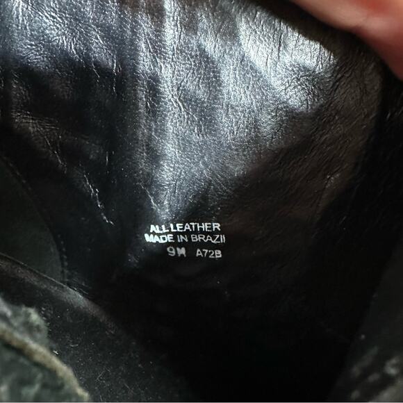 Tory Burch Leigh Black Patent Leather Croc Quilted Bootie Gold Hardware Size 9 - Picture 9 of 11